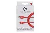 USB kabel - Floating Grip 0.5M LED USB-C CABLE (RED) - FG-USBLED-05-450RED