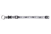 Hunde - Trixie Silver Reflect collar XS–S: 22–35 cm/15 mm black/silver grey - TX12221