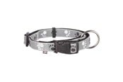 Hunde - Trixie Silver Reflect collar S–M: 30–45 cm/15 mm black/silver grey - TX12222