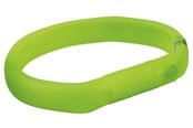 Hunde - Trixie Flash Light Band USB Adjustable LED Safety Collar Green Size: L-XL 70cm/18mm - TX12685