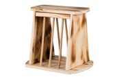 Kanin & gnaver - Trixie Hay manger with lid wood/flamed 25 × 22 × 18 cm - TX61193