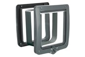 Katte - Trixie 4-Way cat flap XXL with tunnel 24 × 28 cm grey - TX44242