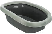 Katte - Trixie Carlo cat litter tray with rim 38 × 17 × 58 cm anthracite/grey-green - TX40212