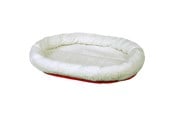 Hunde - Trixie Bed round 47 × 38 cm wool-white/red - TX28631