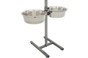 Hunde - Trixie Justerbart Foderstativ med 2x Rustfri Stålskåle 4.5L - TX24923