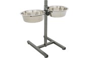 Hunde - Trixie Justerbart Foderstativ med 2x Rustfri Stålskåle 2.8L - TX24922