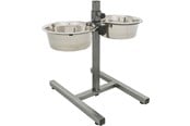 Hunde - Trixie Justerbart Foderstativ med 2x Rustfri Stålskåle 1.8L - TX24921