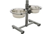 Hunde - Trixie Justerbart Foderstativ med 2x Rustfri Stålskåle 0.75L - TX24920