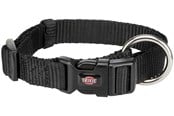 Hunde - Trixie Premium collar L–XL: 40–65 cm/25 mm black - TX201701
