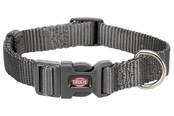 Hunde - Trixie Premium collar XS–S: 22–35 cm/10 mm graphite - TX201416