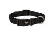 Hunde - Trixie Premium collar XS–S: 22–35 cm/10 mm black - TX201401