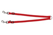 Hunde - Trixie Premium dual lead coupler XS–M: 40–70 cm/15 mm red - TX201103