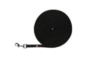 Hunde - Trixie Tracking leash rubberised S-M: 15 m/15 mm - black - TX19788