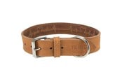 Hunde - Trixie Rustic fatleather collar Heartbeat L–XL: 55–65 cm/40 mm brown - TX19017