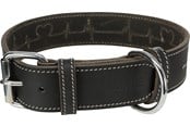 Hunde - Trixie Rustic fat leather leash Heartbeat L: 47–55 cm/40 mm black - TX18986