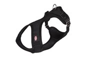 Hunde - Trixie Comfort Soft touring harness XS–S: 30–45 cm/15 mm black - TX16261