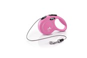 Hunde - Flexi New CLASSIC XS Cord Leash 3m 8kg Pink - H7840P