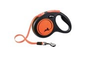 Hunde - Flexi New NEON leash M 5M 25KG black/neon orange - H7829O
