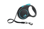 Hunde - Flexi Black Design S leash 5 m 15 kg blue - H78014L