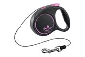 Hunde - Flexi Black Design XS leash 3 m 8 kg pink - H78011P