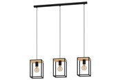Lamper - EGLO LIBERTAD LANGBORD E27 SORT/TRÆ - 99855
