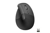 Mus - Logitech Lift Right Vertical - Graphite - Ergonomisk mus - Optisk - 6 knapper - Sort - 910-006473