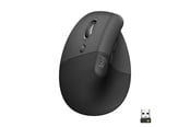 Mus - Logitech Lift Left Vertical - Graphite - Ergonomisk mus - Optisk - 6 knapper - Sort - 910-006474