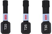Bor & bits - Bosch Impact Control Screwdriver Bits T Set 25 mm 3 pcs. - 2608522479