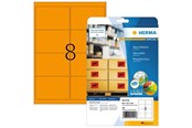Papir, Fotopapir og Etiketter - HERMA 5145 / Neon labels A4 99.1 x 67.7 mm luminous orange permanent adhesion - 5145