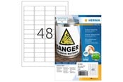 Papir, Fotopapir og Etiketter - HERMA Weatherproof outdoor film labels A4 45.7 x 21.2 mm white - 9536