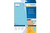 Papir, Fotopapir og Etiketter - HERMA Coloured labels A4 105 x 148 mm blue removable - 4563