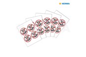 Papir, Fotopapir og Etiketter - HERMA Information label: Prohibited sign No handshakes Ø 10 cm self-adhesive removable - 12926