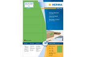 Papir, Fotopapir og Etiketter - HERMA Coloured labels A4 105 x 42.3 mm green permanent adhesion - 4559