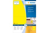 Papir, Fotopapir og Etiketter - HERMA Coloured labels A4 199.6 x 143.5 mm yellow permanent adhesion - 4565