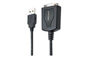 Netværksadapter (netkort, printserver mv.) - StarTech.com 3ft (1m) USB to Serial Cable with COM Port Retention DB9 Male RS232 to USB Converter - 1P3FPC-USB-SERIAL