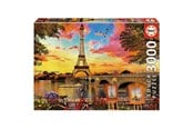 Puslespil - Educa puslespil 3000 Solnedgang i Paris Wood - 017675