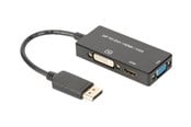 Skærmkabel - DIGITUS DisplayPort 3in1 Adapter DP/HDMI+DVI+VGA - AK-340418-002-S