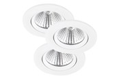 Lamper - Nordlux Fremont indbygningsspot 5,5W LED 2700K, 3-kit, hvid - 47580101