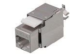 Netværkstilbehør - Deltaco MD-119 Keystone Jack CAT6 White/Metal - MD-119