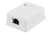 Netværkstilbehør - Deltaco VR-216 Shielded network socket Surface FTP 1xRJ45 Cat6 white - VR-216
