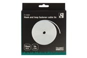 Kabel Organisering - Deltaco Cable Ties 10mm 5m White - CM05W