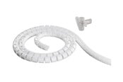 Kabel Organisering - Deltaco Nylon cable cover 5m white - LDR04