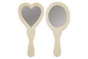 Kreativitet & Hobbyartikler - Creativ Company Decorate your Wooden Hand Mirror 2pcs. - 577160