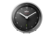 Boligindretning - Braun BC07 - alarm clock - round - quartz - desktop - silver/black - 67098