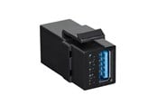 Netværkstilbehør - LogiLink USB 3.0 keystone coupler A/F to USB-A/F black - NK0015B