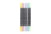 Skrive- og Tegneværktøjer - Creativ Company Double-sided Textile Markers - Pastel 6pcs. - 34829