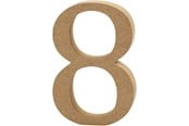 Kreativitet & Hobbyartikler - Creativ Company Number 8 MDF 8cm 1pc. - 56399