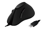 Mus - LogiLink Ergonomic vertical mouse USB 100dpi black - Vertical mouse - Optisk - 5 knapper - Sort - ID0158