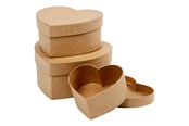Kreativitet & Hobbyartikler - Creativ Company Hearts Boxes Papier-mache 3pcs. - 263760