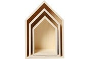 Ophæng og kroge - Creativ Company Wooden Houses with Hanging Hook 3pcs. - 55920